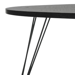Safavieh Rocco Mid-Century Coffee Table – Sculptural Design With Stylish Metal Legs For Modern Living Spaces Ash Black FOX4249B