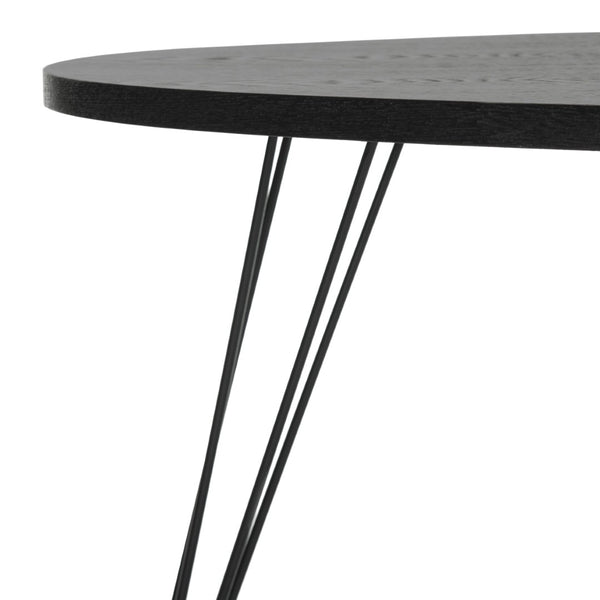Safavieh Rocco Mid-Century Coffee Table – Sculptural Design With Stylish Metal Legs For Modern Living Spaces Ash Black FOX4249B