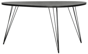 Safavieh Rocco Mid-Century Coffee Table – Sculptural Design With Stylish Metal Legs For Modern Living Spaces Ash Black FOX4249B