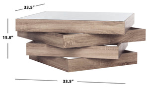 Safavieh Anwen Mid-Century Geometric Coffee Table - Light Grey Elegance For Modern Living Rooms & Decor FOX4250A