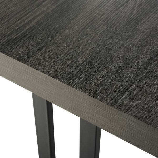 Safavieh Amalya Modern Mid-Century Coffee Table - Stylish Dark Grey Square Top With Chic Black Metal Base FOX4253A