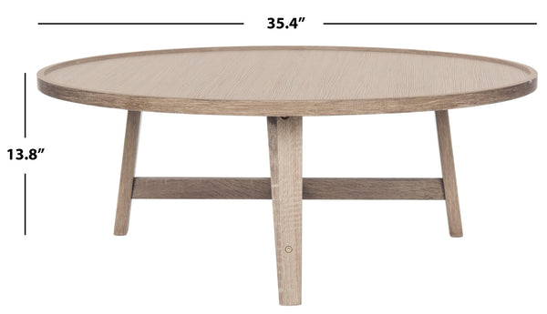 Safavieh Malone Mid-Century Modern Wood Coffee Table - Stylish, Versatile Centerpiece For Any Living Space Light Grey FOX4257A