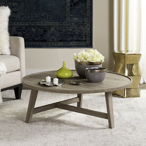 Safavieh Malone Mid-Century Modern Wood Coffee Table - Stylish, Versatile Centerpiece For Any Living Space Light Grey FOX4257A