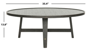Safavieh Malone Mid-Century Modern Wood Coffee Table - Stylish, Versatile Centerpiece For Any Living Space Dark Grey FOX4257B