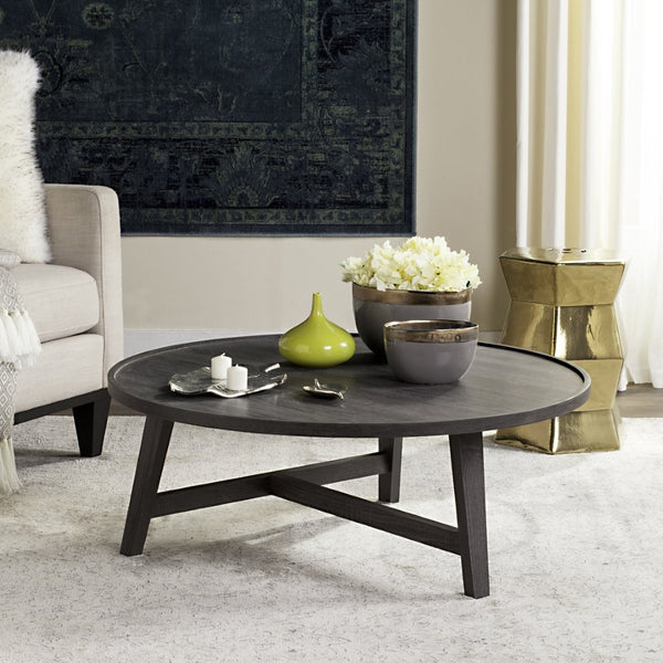 Safavieh Malone Mid-Century Modern Wood Coffee Table - Stylish, Versatile Centerpiece For Any Living Space Dark Grey FOX4257B