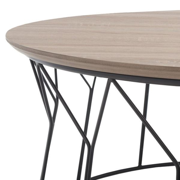 Safavieh Deion Mid Century Modern Coffee Table - Stylish Grey Top With Sleek Iron Base For Any Living Space FOX4259A