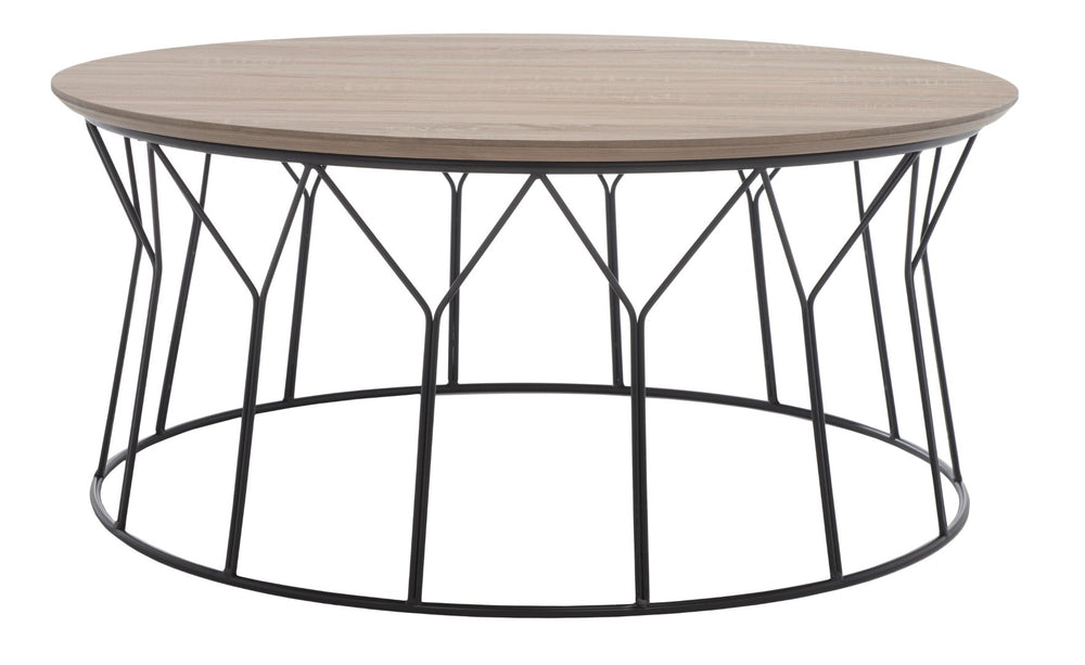 Safavieh Deion Mid Century Modern Coffee Table - Stylish Grey Top With Sleek Iron Base For Any Living Space FOX4259A