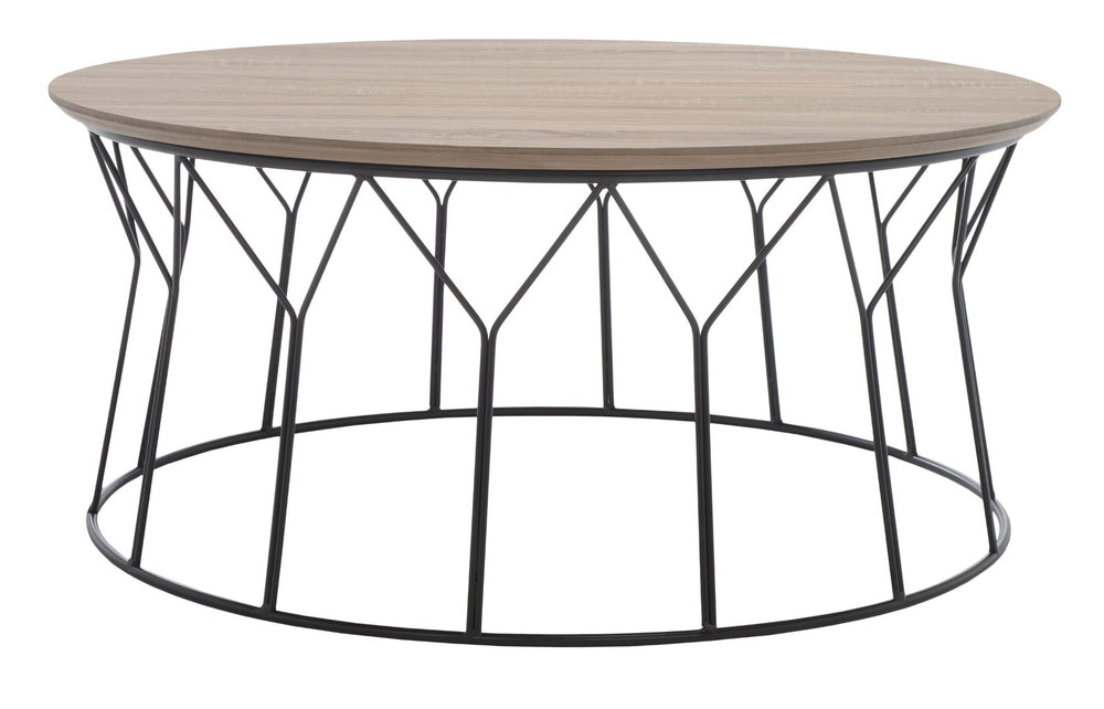 Safavieh Deion Mid Century Modern Coffee Table - Stylish Grey Top With Sleek Iron Base For Any Living Space FOX4259A