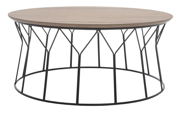 Safavieh Deion Mid Century Modern Coffee Table - Stylish Grey Top With Sleek Iron Base For Any Living Space FOX4259A