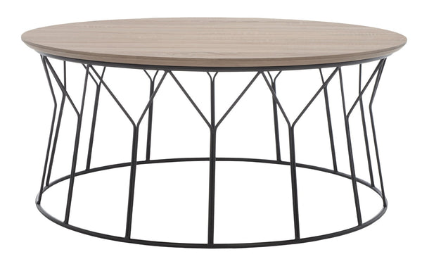Safavieh Deion Mid Century Modern Coffee Table - Stylish Grey Top With Sleek Iron Base For Any Living Space FOX4259A