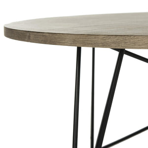 Safavieh Maris Retro Mid Century Coffee Table - Stylish Light Brown Wood With Iron Base For Modern Living Spaces FOX4261A