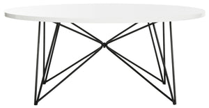Safavieh Maris Mid Century Lacquer Coffee Table – Elegant White Modern Design For Stylish Living Spaces FOX4261B
