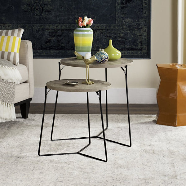 Safavieh Ryne Mid-Century Stacking End Table: Stylish, Space-Saving Accent For Modern Living Spaces FOX4263A