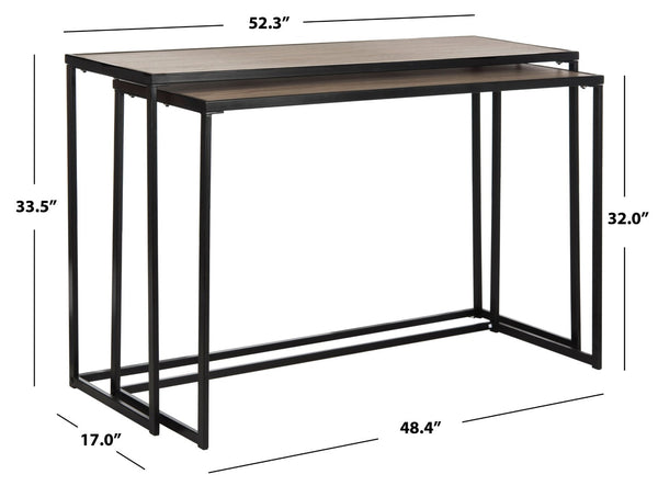 Safavieh Garin Retro Mid-Century Stacking Console Table – Elegant Storage Solution For Modern Interiors FOX4267A