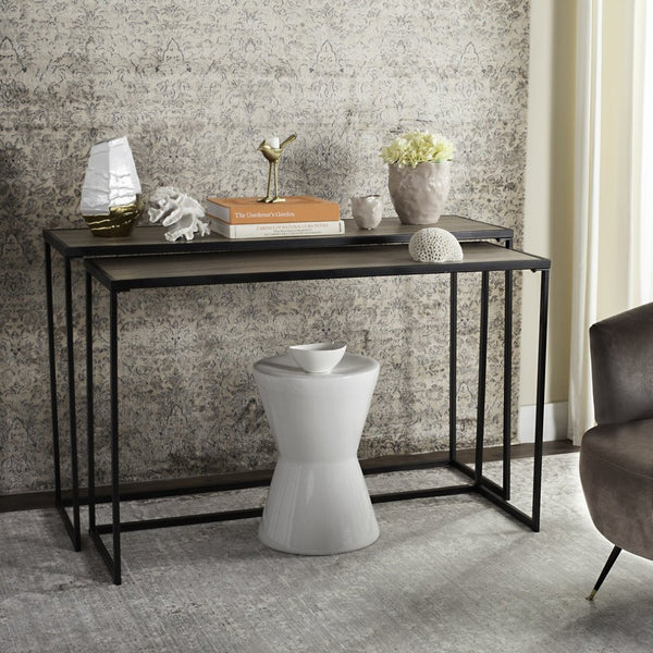 Safavieh Garin Retro Mid-Century Stacking Console Table – Elegant Storage Solution For Modern Interiors FOX4267A