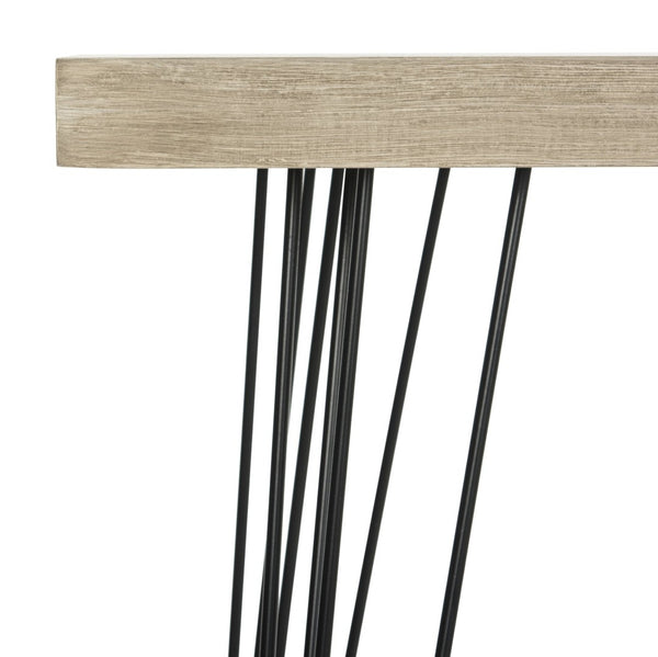 Safavieh Lali Mid-Century Oak Console Table – Stylish Entryway Furniture With Sleek Design For Modern Spaces FOX4269A