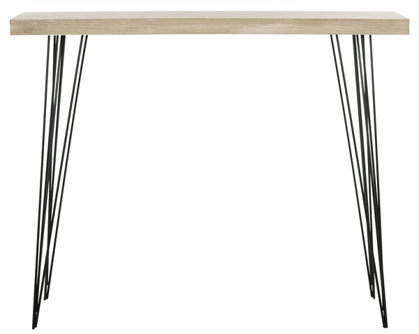 Safavieh Lali Mid-Century Oak Console Table – Stylish Entryway Furniture With Sleek Design For Modern Spaces FOX4269A