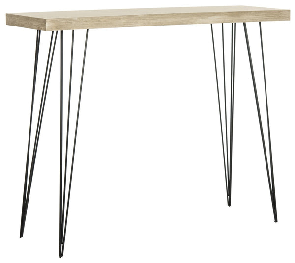 Safavieh Lali Mid-Century Oak Console Table – Stylish Entryway Furniture With Sleek Design For Modern Spaces FOX4269A