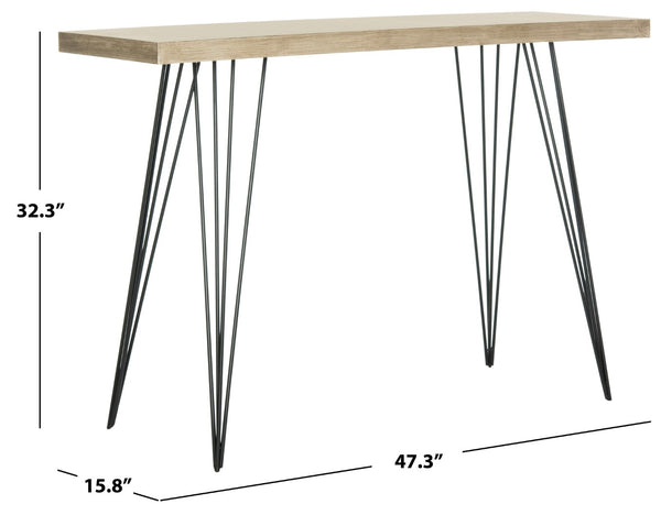 Safavieh Etro Mid-Century Wood Console Table - Stylish Slim Profile For Minimalist Spaces & Warm Decor Accents FOX4270A