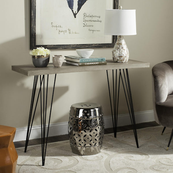 Safavieh Etro Mid-Century Wood Console Table - Stylish Slim Profile For Minimalist Spaces & Warm Decor Accents FOX4270A