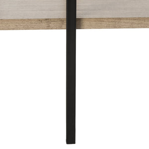 Safavieh Cecilia Retro Mid-Century 5-Tier Wood Etagere - Stylish Open Storage With Oak Shelves & Iron Frame FOX4271A