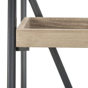 Safavieh Joel Mid-Century 5-Tier Etagere - Stylish Vintage-Inspired Storage Shelf With Oak Finish & Metal Frame FOX4272A