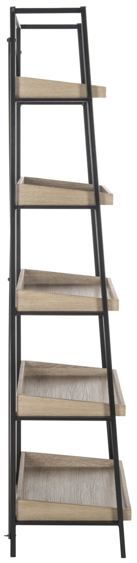 Safavieh Joel Mid-Century 5-Tier Etagere - Stylish Vintage-Inspired Storage Shelf With Oak Finish & Metal Frame FOX4272A