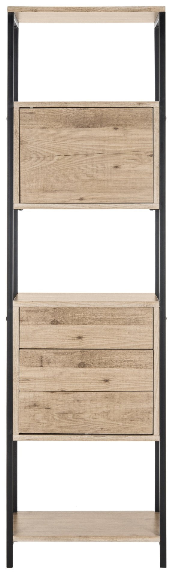 Safavieh Gabrielle Retro Mid-Century Etagère - Stylish Open Shelving & Hidden Storage For Modern Homes FOX4274A