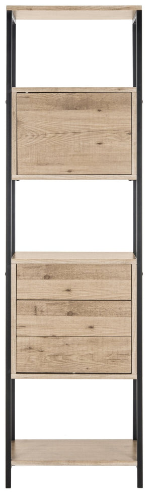 Safavieh Gabrielle Retro Mid-Century Etagère - Stylish Open Shelving & Hidden Storage For Modern Homes FOX4274A
