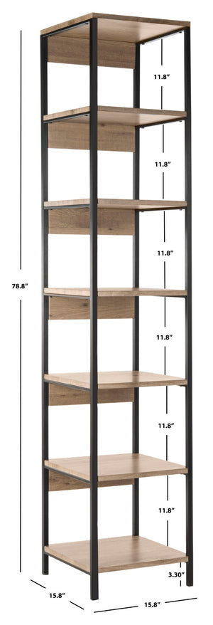 Safavieh Lisa Mid-Century 7-Tier Étagère - Elegant Open Shelving Unit For Stylish Storage & Display Solutions FOX4275A