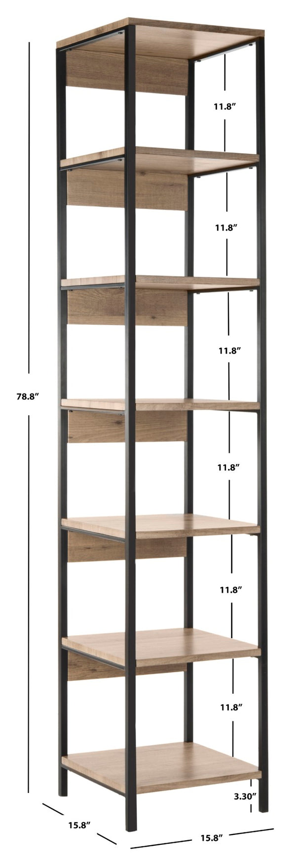 Safavieh Lisa Mid-Century 7-Tier Étagère - Elegant Open Shelving Unit For Stylish Storage & Display Solutions FOX4275A