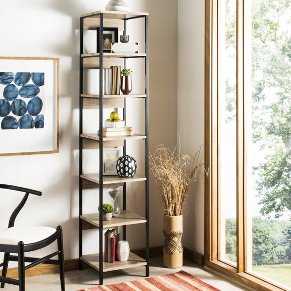 Safavieh Lisa Mid-Century 7-Tier Étagère - Elegant Open Shelving Unit For Stylish Storage & Display Solutions FOX4275A