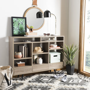 Safavieh Marina Mid-Century Modern Etagere - Stylish Open Shelves & Drawers For Elegant Home Storage Solutions FOX4279A