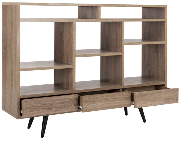 Safavieh Marina Mid-Century Modern Etagere - Stylish Open Shelves & Drawers For Elegant Home Storage Solutions FOX4279A