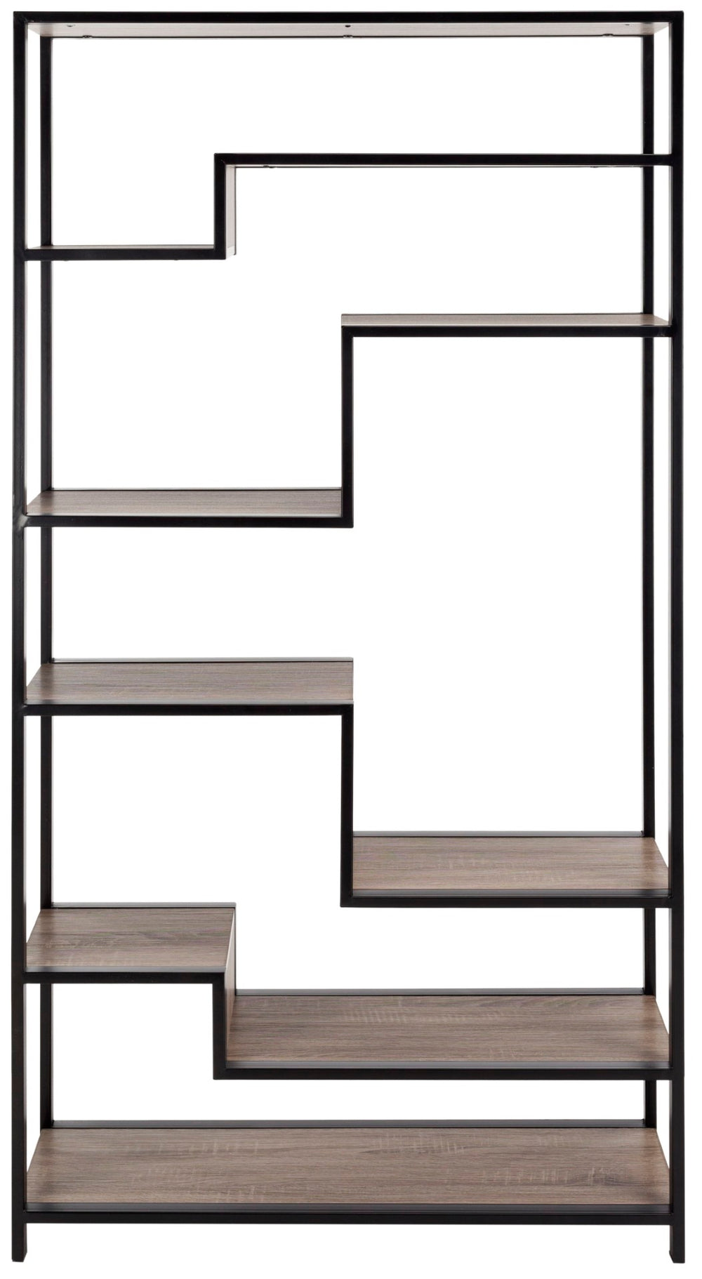 Safavieh Joanna Retro Mid-Century Etagere - Stylish Oak Display Shelf With Geometric Design For Modern Spaces FOX4281A