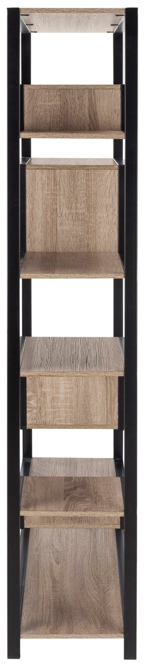 Safavieh Joanna Retro Mid-Century Etagere - Stylish Oak Display Shelf With Geometric Design For Modern Spaces FOX4281A