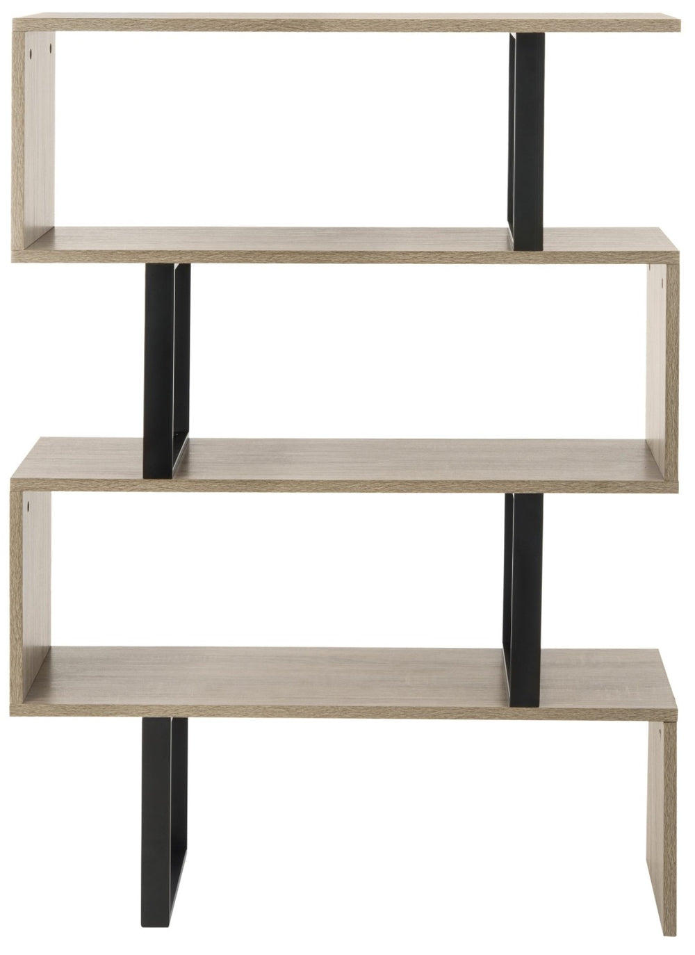 Safavieh Louise Mid-Century Wood Étagère - Stylish Oak & Iron Display Shelf For Home Storage & Décor FOX4283A