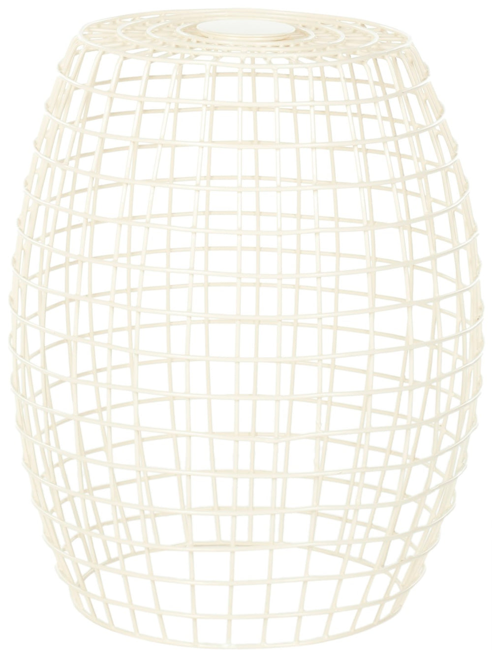 Safavieh Eric Grid Stool: 1960S Pop-Modern Charm With Minimalist Design For Versatile Home Décor Accents Ivory FOX4500A