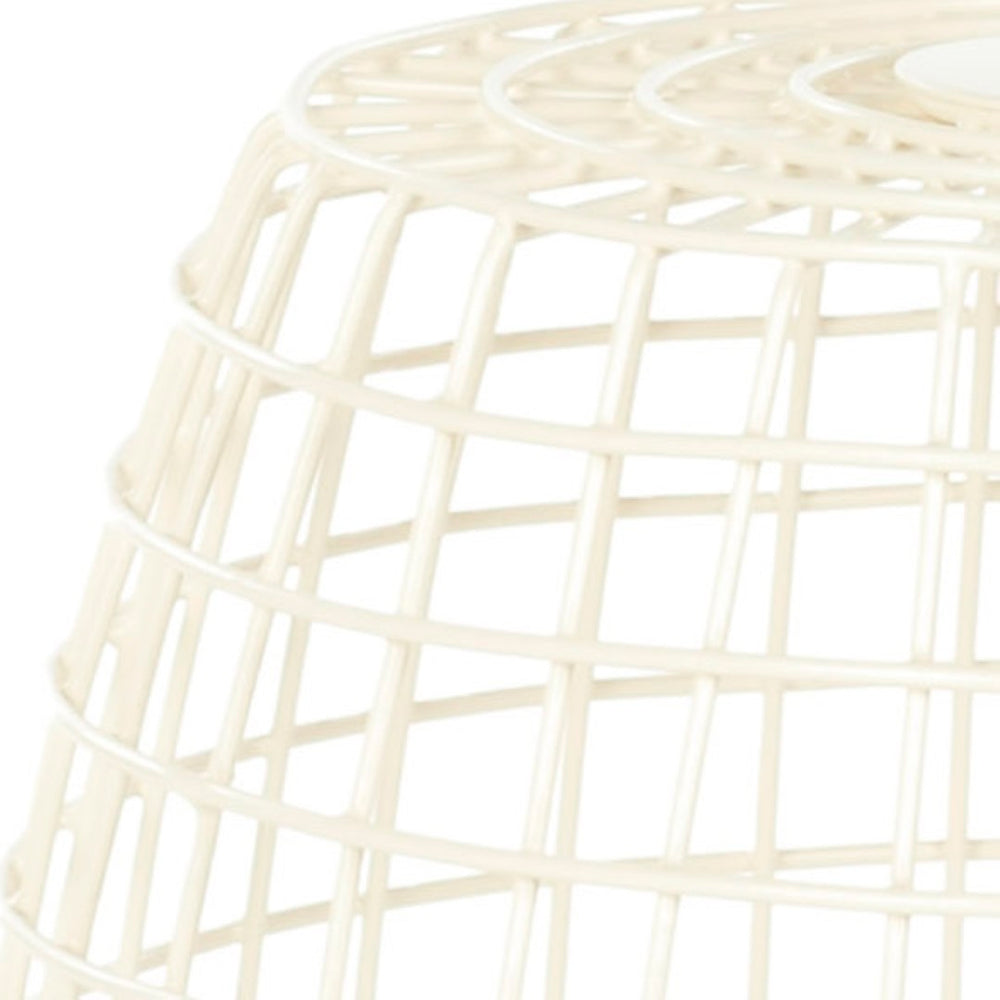 Safavieh Eric Grid Stool: 1960S Pop-Modern Charm With Minimalist Design For Versatile Home Décor Accents Ivory FOX4500A
