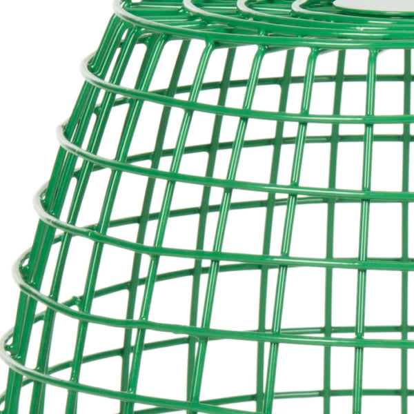Safavieh Eric Grid Stool: 1960S Pop-Modern Charm With Minimalist Design For Versatile Home Décor Accents Green FOX4500D