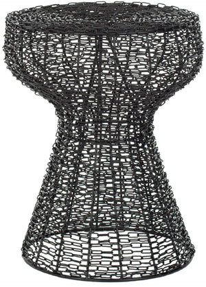 Safavieh Tabitha Iron Chain Stool - Industrial Chic Accent For Modern Spaces, Stylish Seating & Decor Matt Black Epoxy FOX4503A