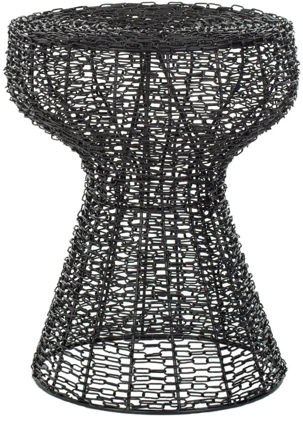 Safavieh Tabitha Iron Chain Stool - Industrial Chic Accent For Modern Spaces, Stylish Seating & Decor Matt Black Epoxy FOX4503A