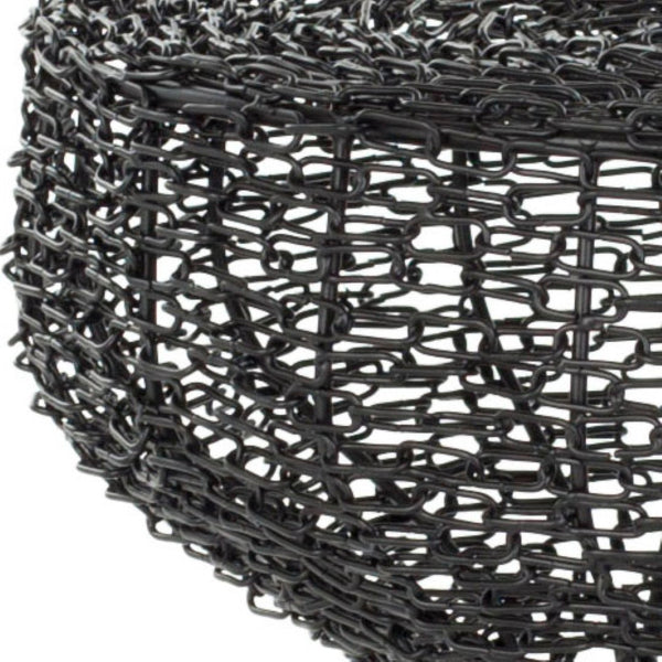Safavieh Tabitha Iron Chain Stool - Industrial Chic Accent For Modern Spaces, Stylish Seating & Decor Matt Black Epoxy FOX4503A