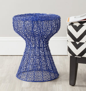 Safavieh Tabitha Iron Chain Stool - Industrial Chic Accent For Modern Spaces, Stylish Seating & Decor Dark Blue FOX4503B