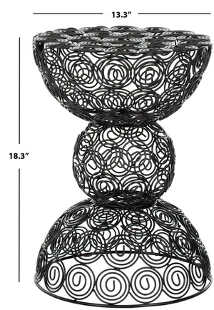 Safavieh Leila Iron Wire Stool - Sculptural Modern Accent For Versatile Seating And Decorative Charm In Decor Black FOX4508A