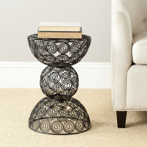 Safavieh Leila Iron Wire Stool - Sculptural Modern Accent For Versatile Seating And Decorative Charm In Decor Black FOX4508A