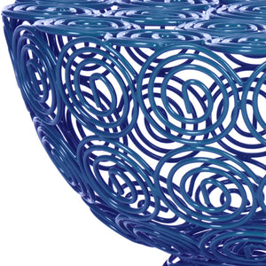 Safavieh Leila Iron Wire Stool - Sculptural Modern Accent For Versatile Seating And Decorative Charm In Decor Dark Blue FOX4508B