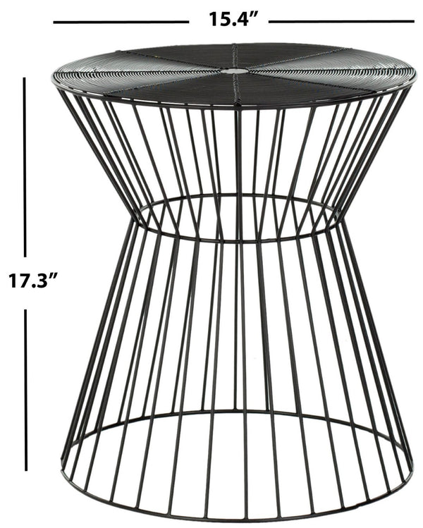 Safavieh Adele Iron Wire Stool - Mid-Century Inspired Accent Seat For Modern Interiors, Versatile & Stylish Black FOX4511A