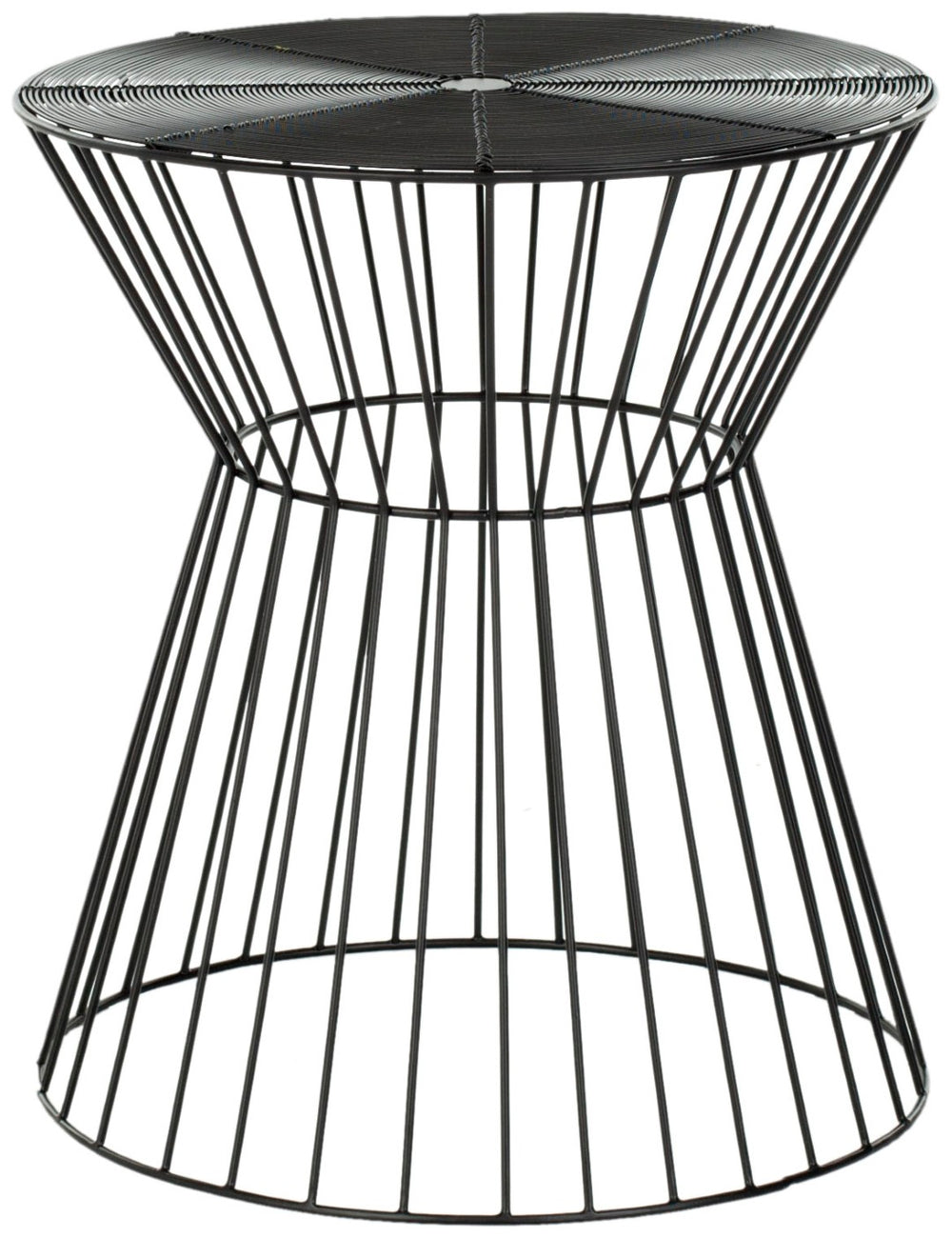 Safavieh Adele Iron Wire Stool - Mid-Century Inspired Accent Seat For Modern Interiors, Versatile & Stylish Black FOX4511A