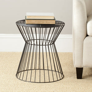 Safavieh Adele Iron Wire Stool - Mid-Century Inspired Accent Seat For Modern Interiors, Versatile & Stylish Black FOX4511A